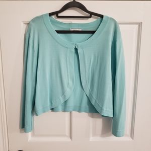 Dressbarn Mint Green Women's Bolero Shrug Cover-up 3/4 Sleeve